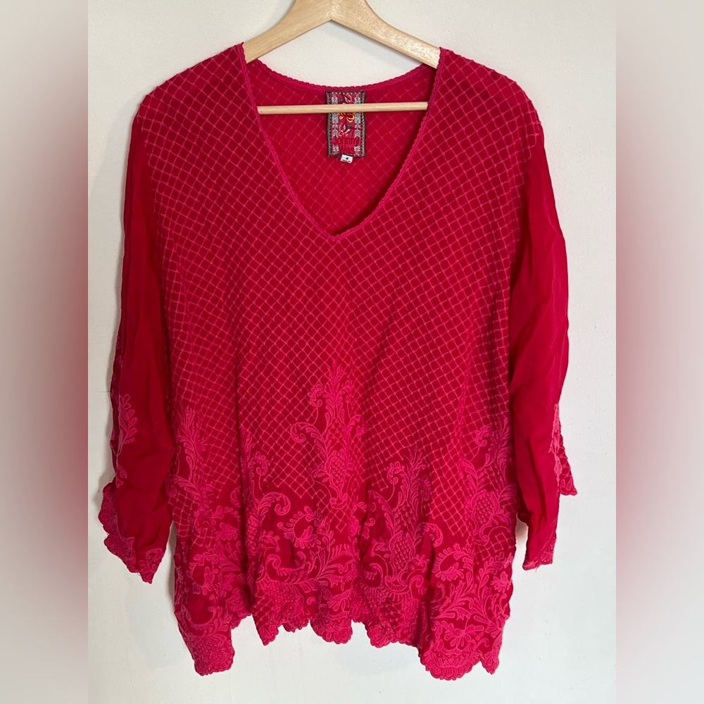 Beautiful Embroidered Johnny Was. Blouse Size 1X
